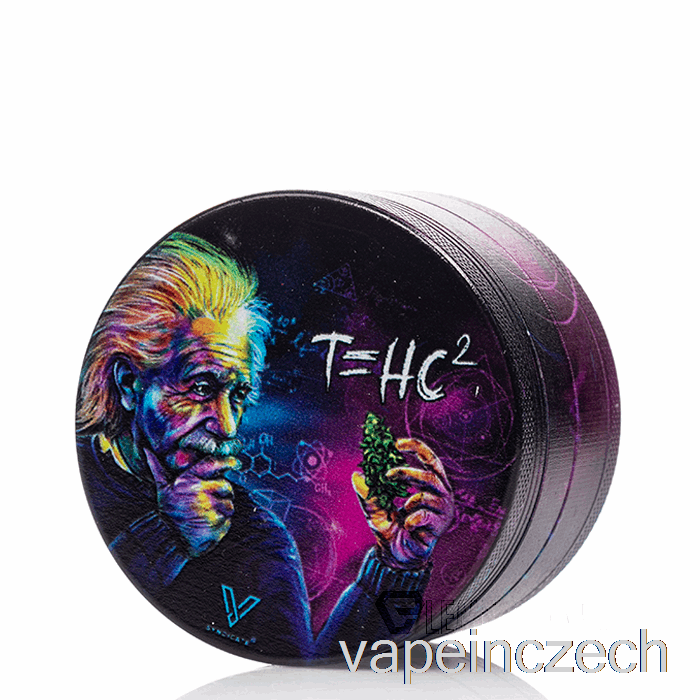 V Syndicate 2,5palcový 4dílný Ostrořezný 360o Mlýnek T=hc2 Einstein Vape Bez Nikotinu